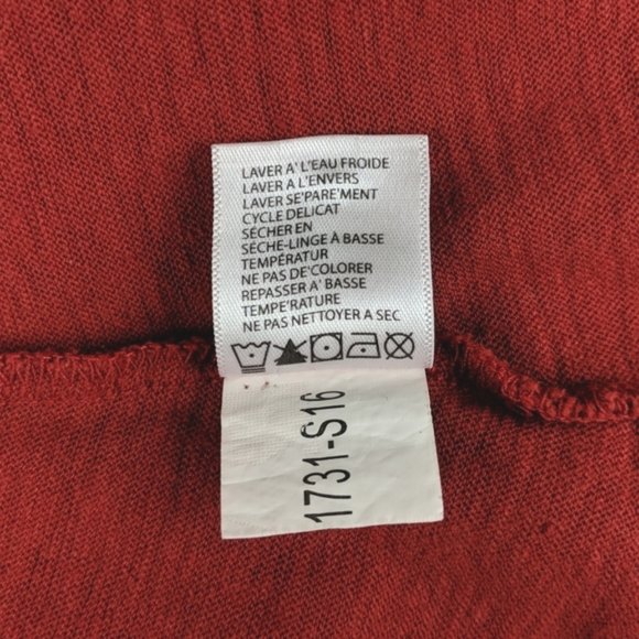 Dark Orange Ruffled Neck Tank Top - Picture 9 of 9